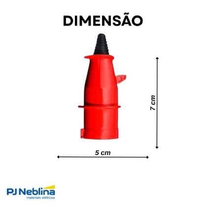 Plug Newkon 32A 380/440V 3P+N+T 6H Vermelho - Steck