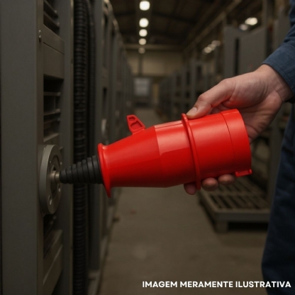 Plug Newkon 32A 380/440V 3P+N+T 6H Vermelho - Steck