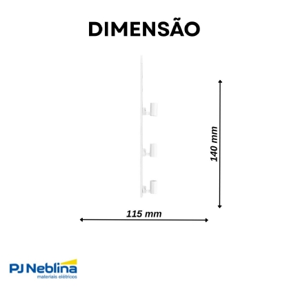 Luminária Spot Led Trilho Branco 3X10W Bivolt 3000K Branco Quente 2520Lm - Ourolux
