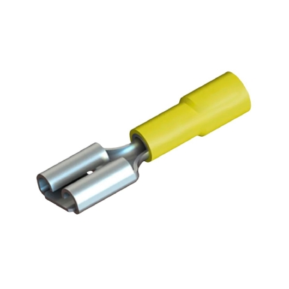 Terminal Fêmea 4,00-6,00Mm (12-10Awg) Pré-Isolado Amarelo - Intelli - 100 Unidades