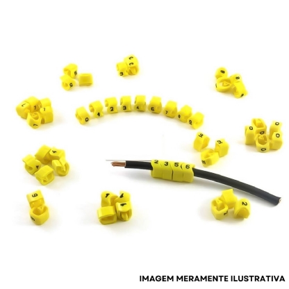 Identificador Fech.Cabo Amarelo 8 0,5-1,5 Conexel - 100 Unidades