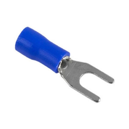 Terminal Forquilha 1,50-2,50Mm (16-14Awg) Pré-Isolado Azul F=4Mm 5/32 (M4) Intelli