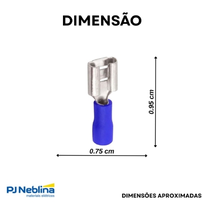 Terminal Fêmea 1,50-2,50Mm (16-14Awg) Pré-Isolado Azul Magnet