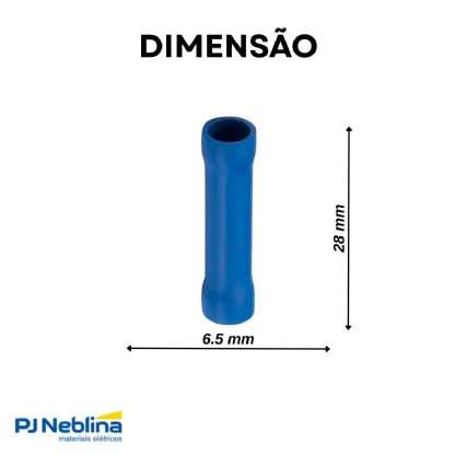 Luva Emenda 1,50-2,50Mm (16-14Awg) Total-Isolado Az Pvc - Axt - 100 Unidades