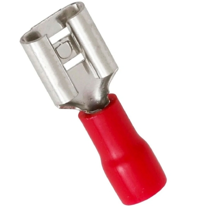 Terminal Fêmea 0,50-1,50Mm (22-16Awg) Pré-Isolado Vermelho - Axt - 100 Unidades