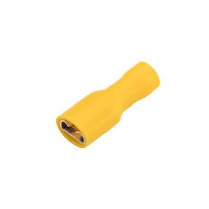 Terminal Fêmea 4,00-6,00Mm (12-10Awg) Total-Isolado Amarelo - Axt - 100 Unidades