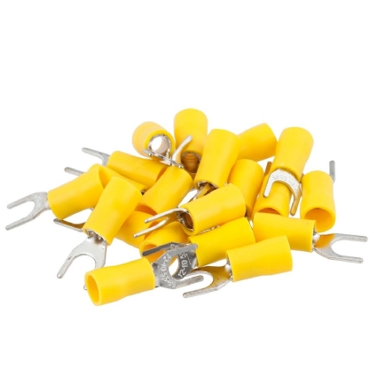 Terminal Forquilha 4,00-6,00Mm (12-10Awg) Pré-Isolado Amarelo F=5Mm 3/16 (M5) - Magnet