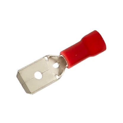 Terminal Macho 0,50-1,50Mm (22-16Awg) Pré-Isolado Vermelho - Axt - 100 Unidades