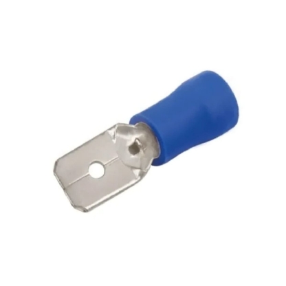 Terminal Macho 1,00-2,50Mm (16-14Awg) Pré-Isolado Azul - Axt - 100 Unidades