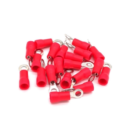 Terminal Olhal 0,50-1,50Mm (22-16Awg) Pré-Isolado Vermelho 1 Furo F=4Mm 5/32 (M4) - Magnet