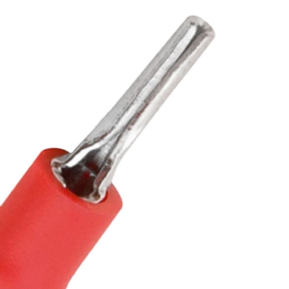Terminal Pino Curto 0,50-1,50Mm (22-16Awg) Pré-Isolado Vermelho - Magnet - 100 Unidades
