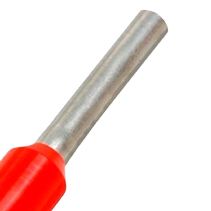 Terminal Tubular (Ilhos) 1,00Mm (17Awg) Pré-Isolado Vermelho - Intelli - 100 Unidades