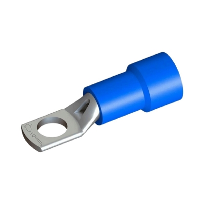Terminal Olhal 16 mm (6Awg) Pré-Isolado Azul 1 Furo F=8Mm 5/16 (M8) - Intelli - 100 Unidades