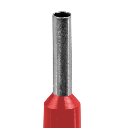Terminal Tubular (Ilhos) 1,00Mm (17Awg) Pré-Isolado Vermelho - Magnet - 100 Unidades