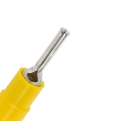 Terminal Pino Longo 4,00-6,00Mm (12-10Awg) Pré-Isolado Amarelo - Intelli - 100 Unidades