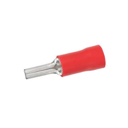 Terminal Pino 10Mm (8Awg) Pré-Isolado Vermelho - Axt - 100 Unidades