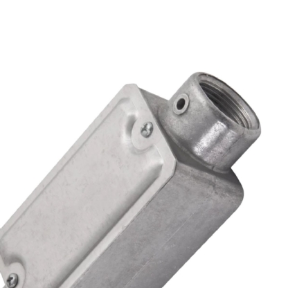 Condulete Alumínio Fixo Tipo C 1 Polegada Com Rosca Bsp Com Tampa Com Vedação Ip54 - Wetzel