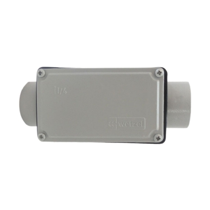 Condulete Alumínio Fixo Tipo C 1.1/2 Polegadas Com Rosca Bsp Com Tampa Com Vedação Ip54 - Wetzel