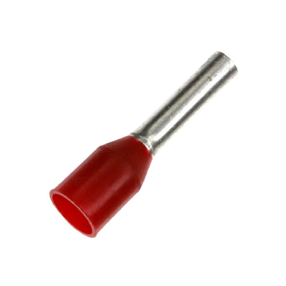 Terminal Tubular Ilhos 10mm Pré-Isolado Vermelho 100 Unidades - Magnet