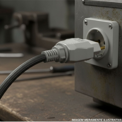 Plug Macho 10A 250V Cinza Axial Com Prensa Cabo 13302119 - WEG