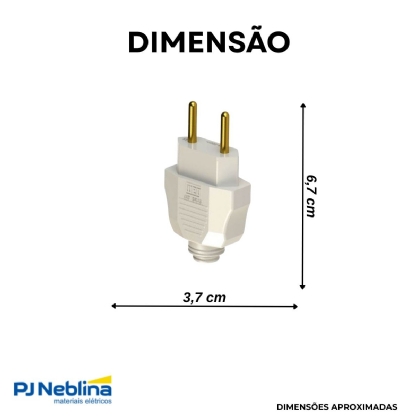 Plug Macho 10A 250V Cinza Axial Com Prensa Cabo 13302119 - WEG