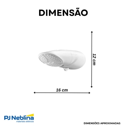 Chuveiro Ducha Elétrico Top Jet 220V 7500W Branco Multitemperatura - Lorenzetti