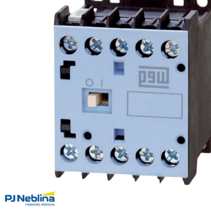 Contator Mini Potência Tripolar 12A 24Vcc 1Na Terminal Parafuso Ip20 Cwc0 Weg