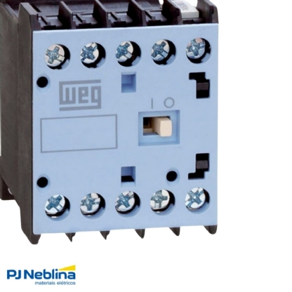 Contator Mini Potência Tripolar 12A 24Vcc 1Na Terminal Parafuso Ip20 Cwc0 Weg
