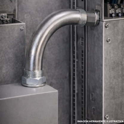 Curva Roscavel 90G 1 Polegada Galvanização Elétrica Nbr13057 Para Eletroduto