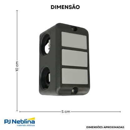 Condulete Pvc Múltiplo 3/4 Cinza C/2 Conector + 5 Tampões + 2 Interruptor Simples + 1 Tom 20A - Wetzel