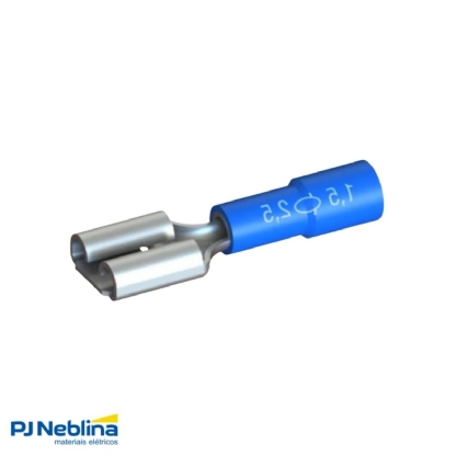 Terminal Femea 1,50-2,50Mm (16-14Awg) Pré-Isolado Azul - Intelli