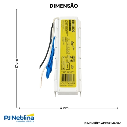 Reator Eletromagnético Partida Convencional 0,85A 1x36/40W 127V 60Hz Para Lâmpada Tl - Philips