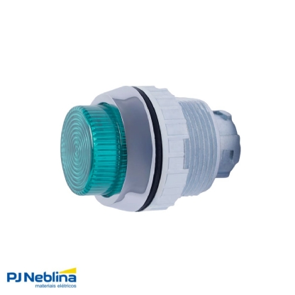 Botão Comando Pulsador Saliente Iluminado Redondo 30 mm Metálico Verde - Ace Schmersal
