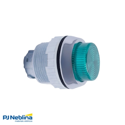 Botão Comando Pulsador Saliente Iluminado Redondo 30 mm Metálico Verde - Ace Schmersal