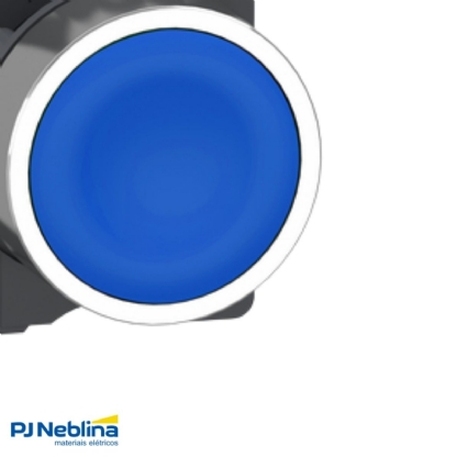 Botão Comando Pulsador Faceado Redondo 22Mm Plástico Azul 1Na -  Schneider