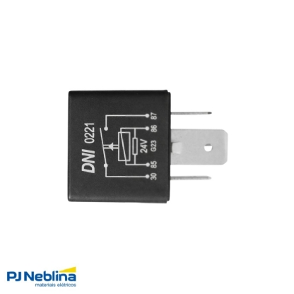 Rele Automotivo Auxiliar Universal 70A 24V 1Na 4 Terminais S/Suporte - Dni