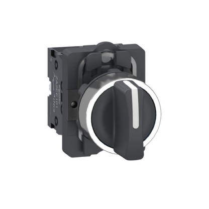Botão Comutador Knob Curto 3 Pos Ret 90G 22,5Mm Plástico Preto 2Na - Schneider