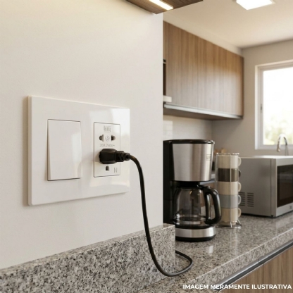 Módulo Tomada 2P+T 1 Módulo 20A 250V Branco Compose Nobac - Weg