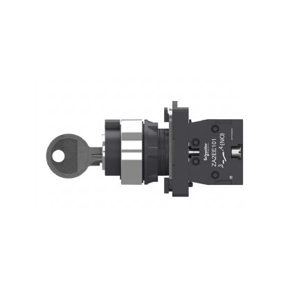 Botão Comutador Chave Yale 3 Pos Ret 45G 22Mm Plástico Preto 2Na - Schneider