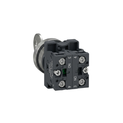 Botão Comutador Chave Yale 3 Pos Ret 45G 22Mm Plástico Preto 2Na - Schneider