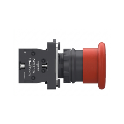 Botão De Emergência Cogumelo 40Mm Pulsador 22Mm Plástico Vermelho 1Nf - Schneider