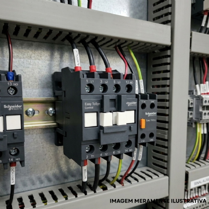 Contator Potência Tripolar 12A 24Vcc 1Na+2Nf 50/60Hz - Schneider