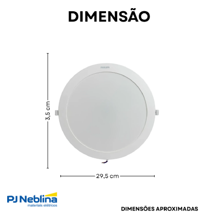 Luminária Plafon Led Embutir Red Branco 22W 100-240V 4000K Branco Neutro 2000Lm Dif - Philips