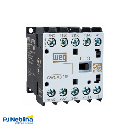 Contator Mini Auxiliar 10A 95-110V 3Na+1Nf 50/60Hz - Weg