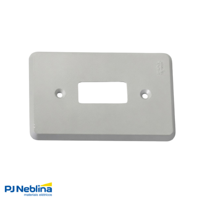 Placa Acabamento 4X2 1 Posto Vertical Cinza Silentoque - Pial