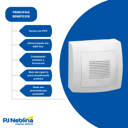 Campainha Cigarra 220Vca Sistema X - Pial
