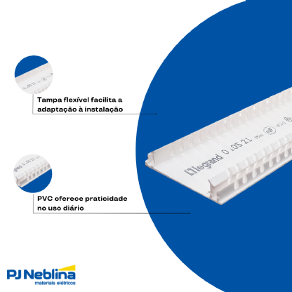 Mata Junta Tampa Flexível Canaleta Dlp 65Mm Pvc Branco - Pial