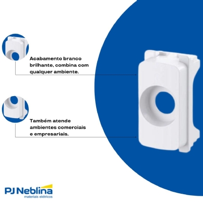 Módulo Saída De Fio 1 Módulo Branco Zeffia - Pial