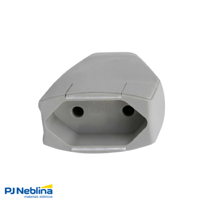 Plug Femea 2P 20A 250V Cinza Axial C/Prensa Cabo - Pial