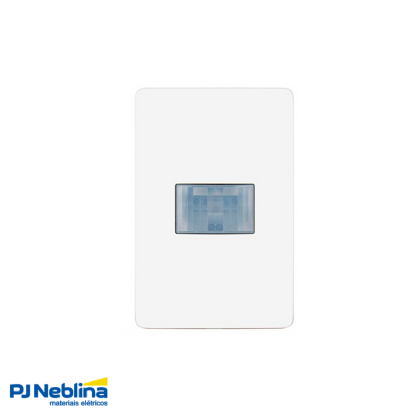 Sensor Presença C/Fotocélula Embutir Parede Bivolt Alcance 8M Branco Placa 4X2 - Pial